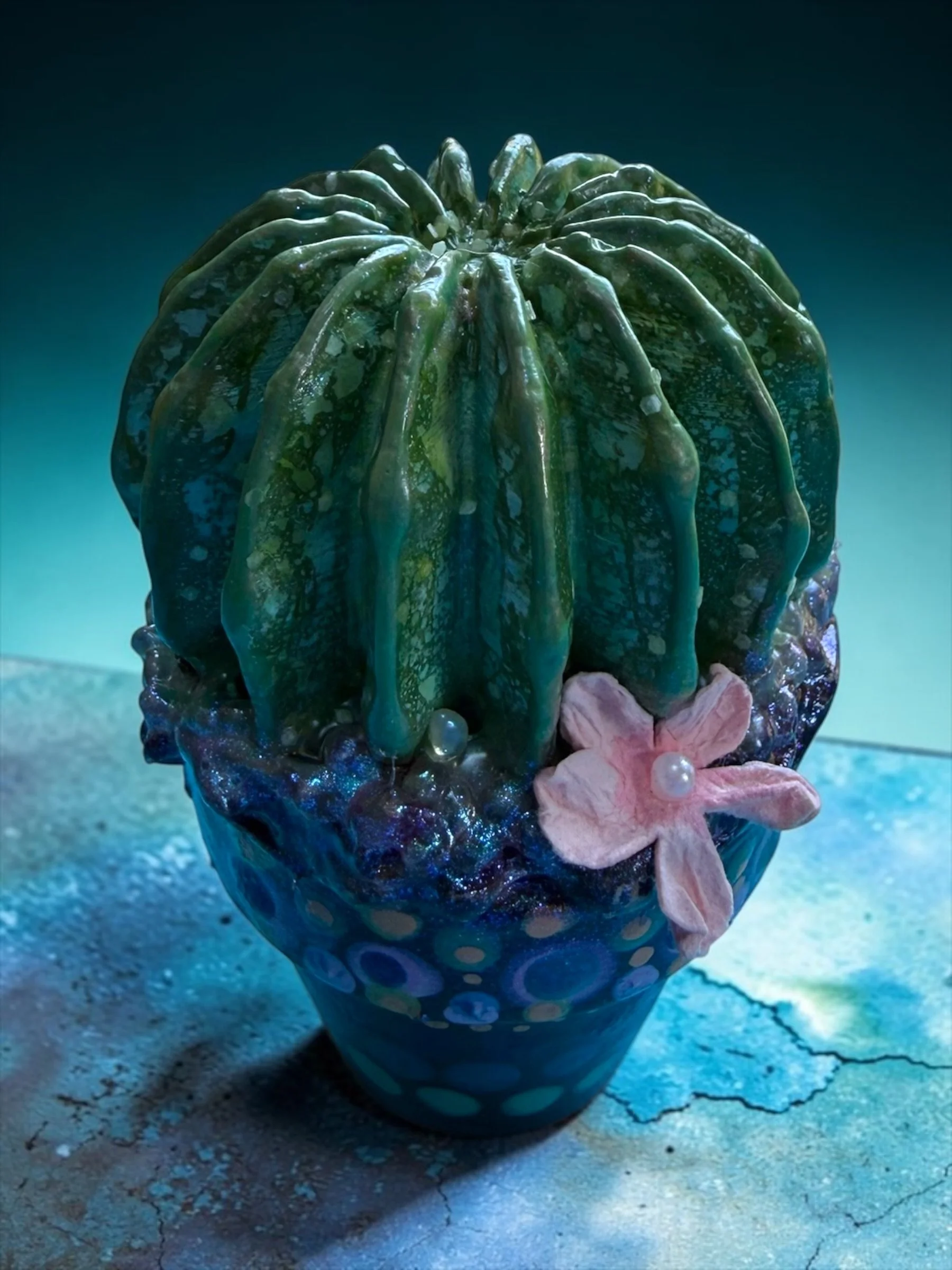 Hand-Casted Cement Cactus - In Bloom 1 (3).JPG