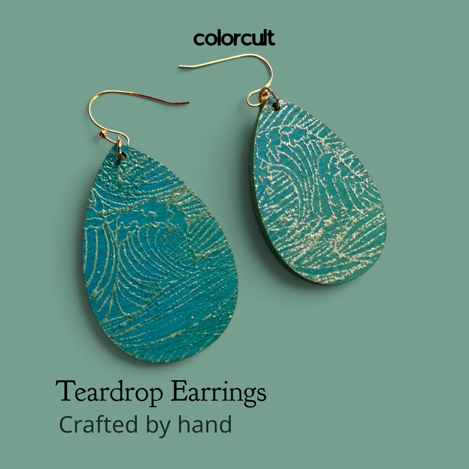 Embossed Teardrop Glow Earrings
