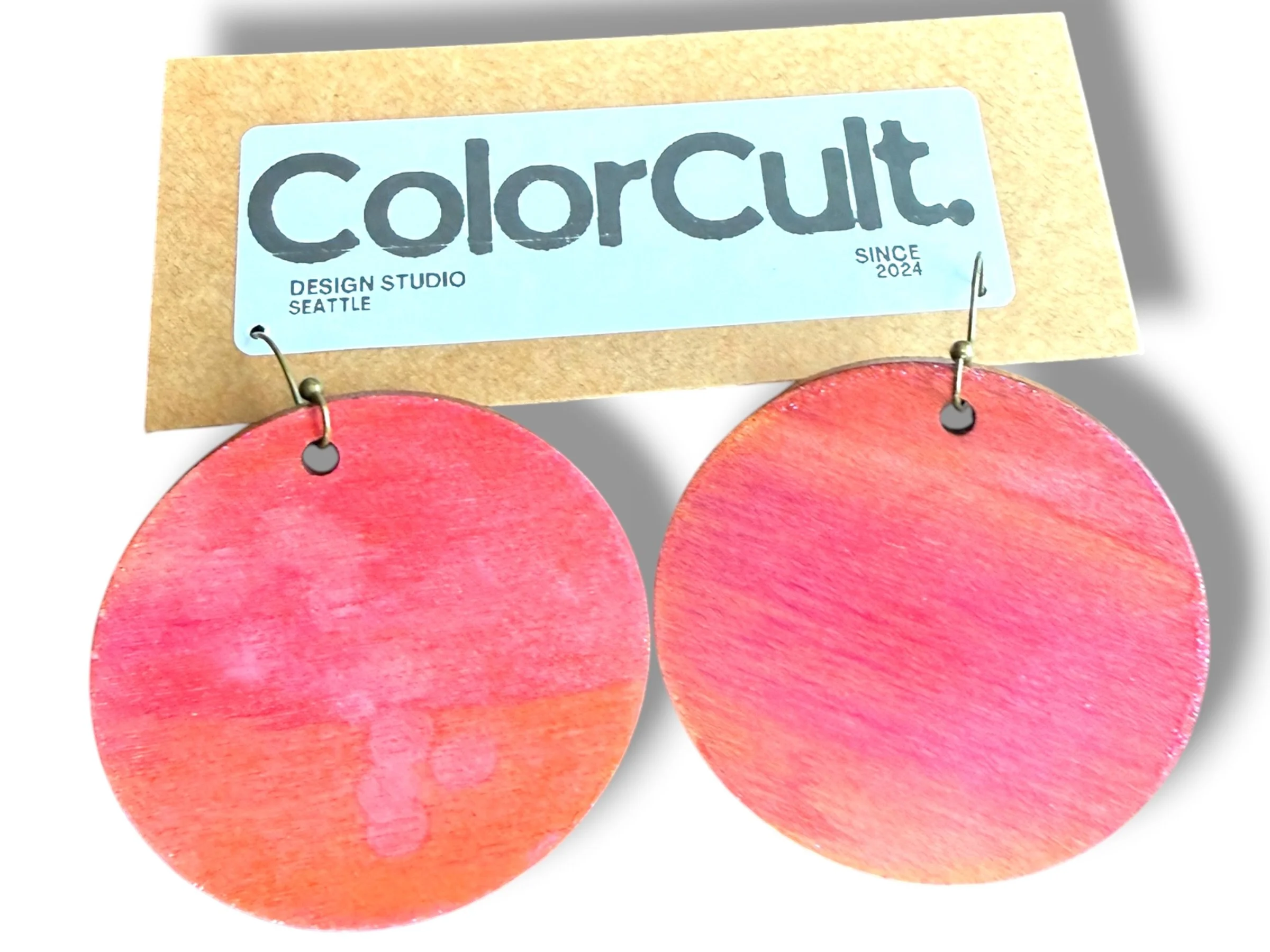 Tahiti2 Hand-painted Earrings