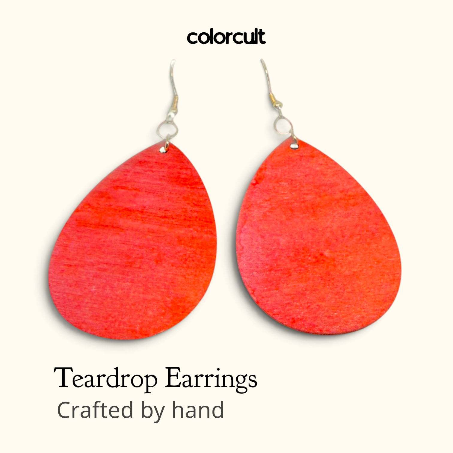 Persimmon Teardrop Earrings