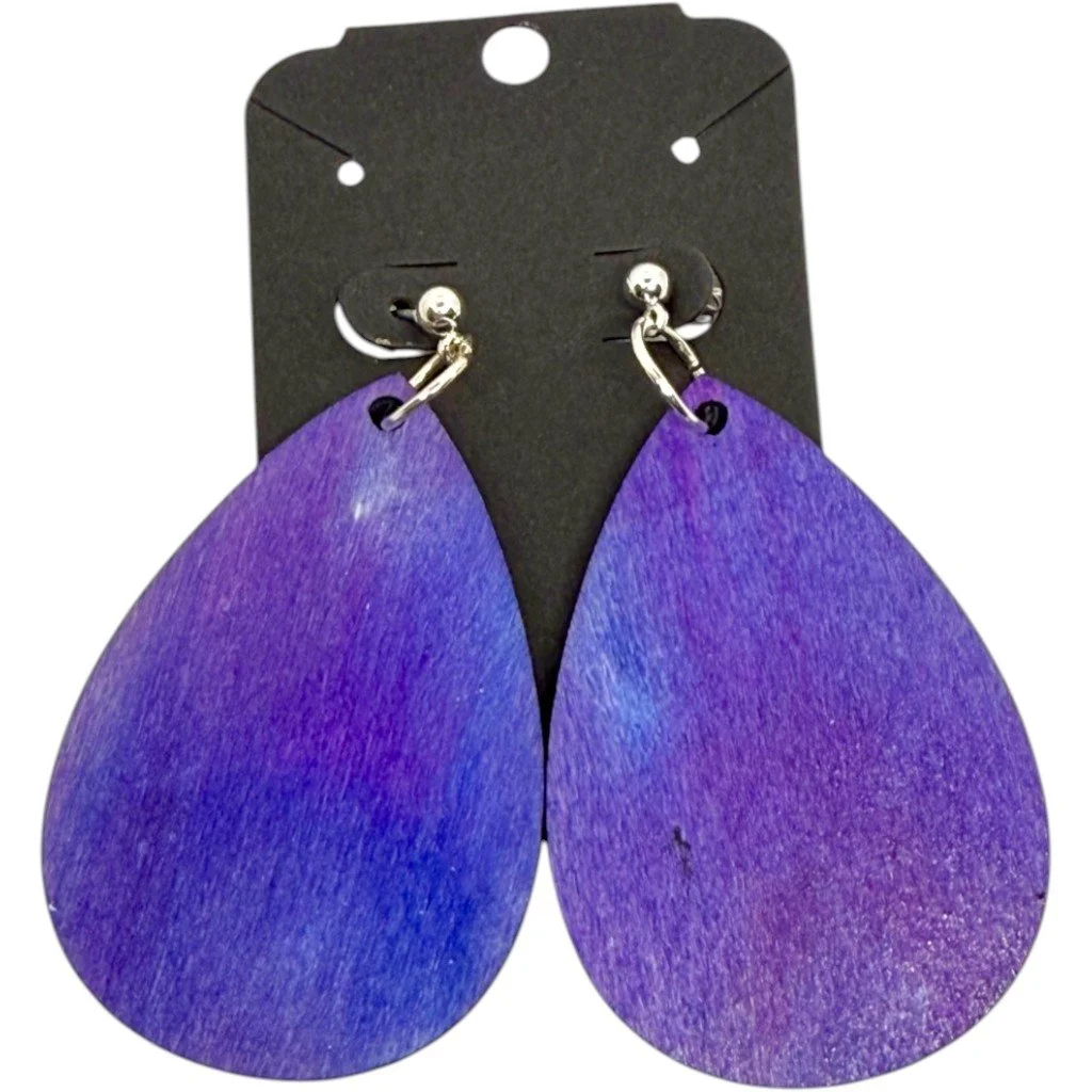 Purple Haze Teardrop Earrings by Color Cult