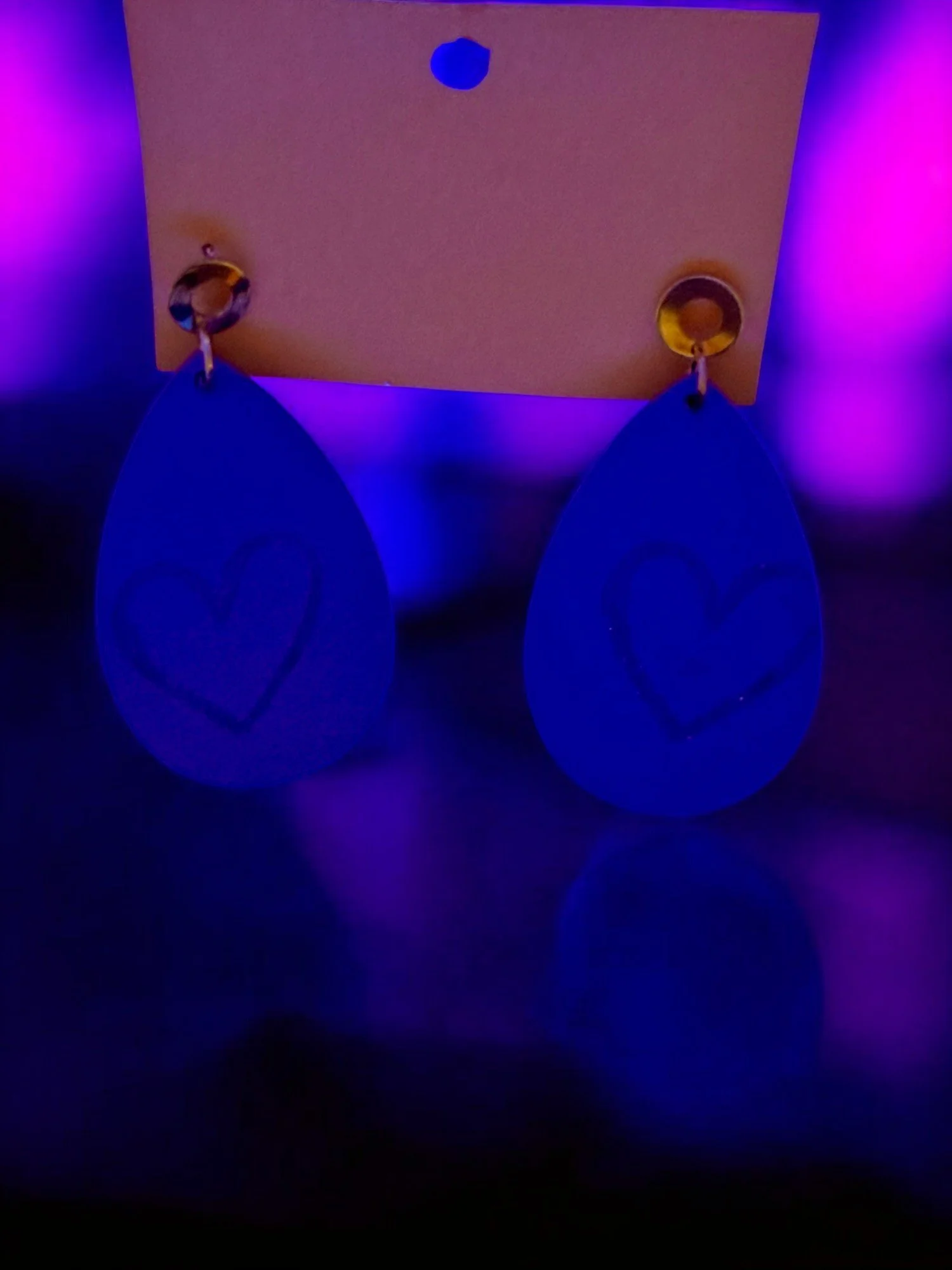 Allium Purple UV Teardrop Earrings by Color Cult