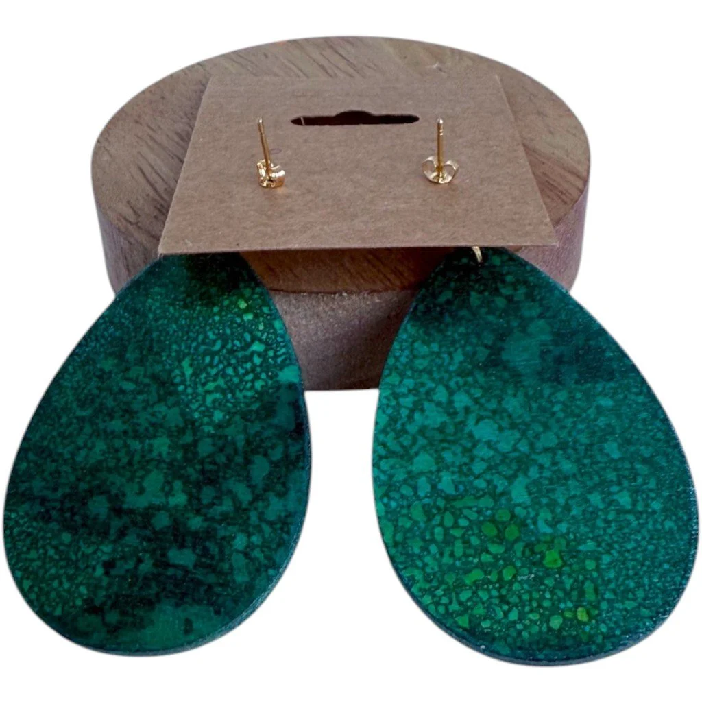 Backside of Fairy Goddess Teardrop Earrings by Color Cult