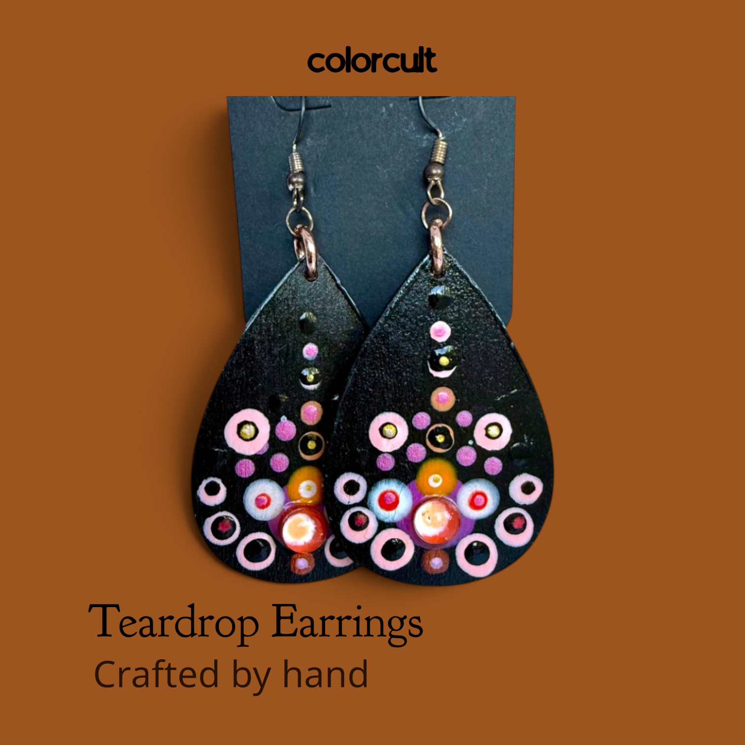 Mandala Teardrop Earrings