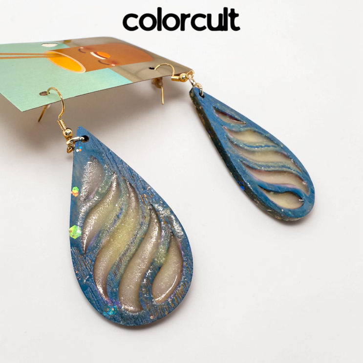 Night Waves Teardrop Earrings