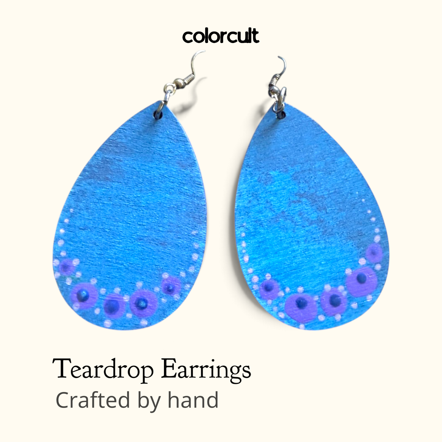 Night Salvia Teardrop Earrings