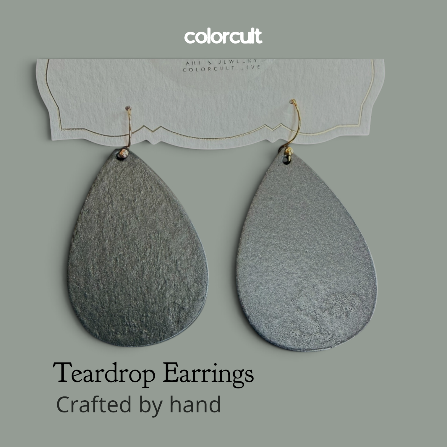 Black Satin Teardrop Earrings