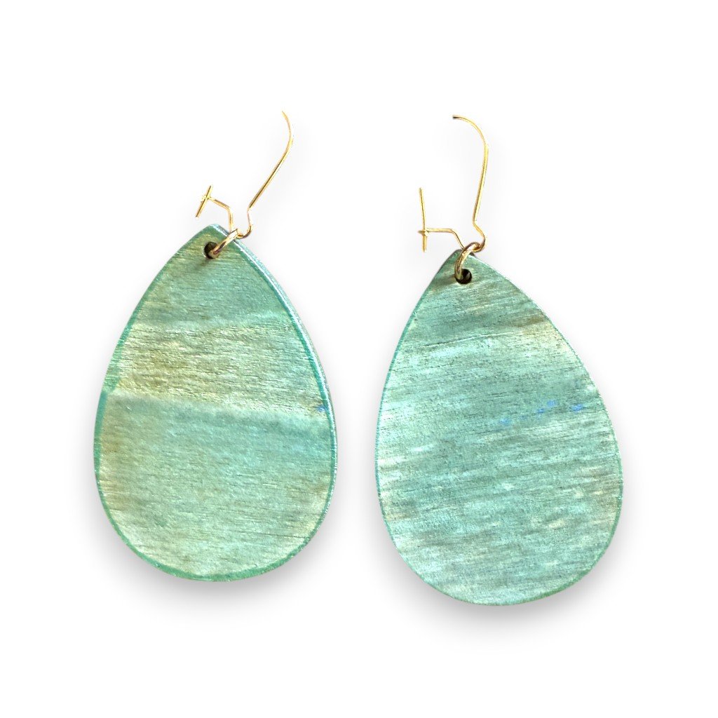 Mint Teardrop Earrings by Color Cult