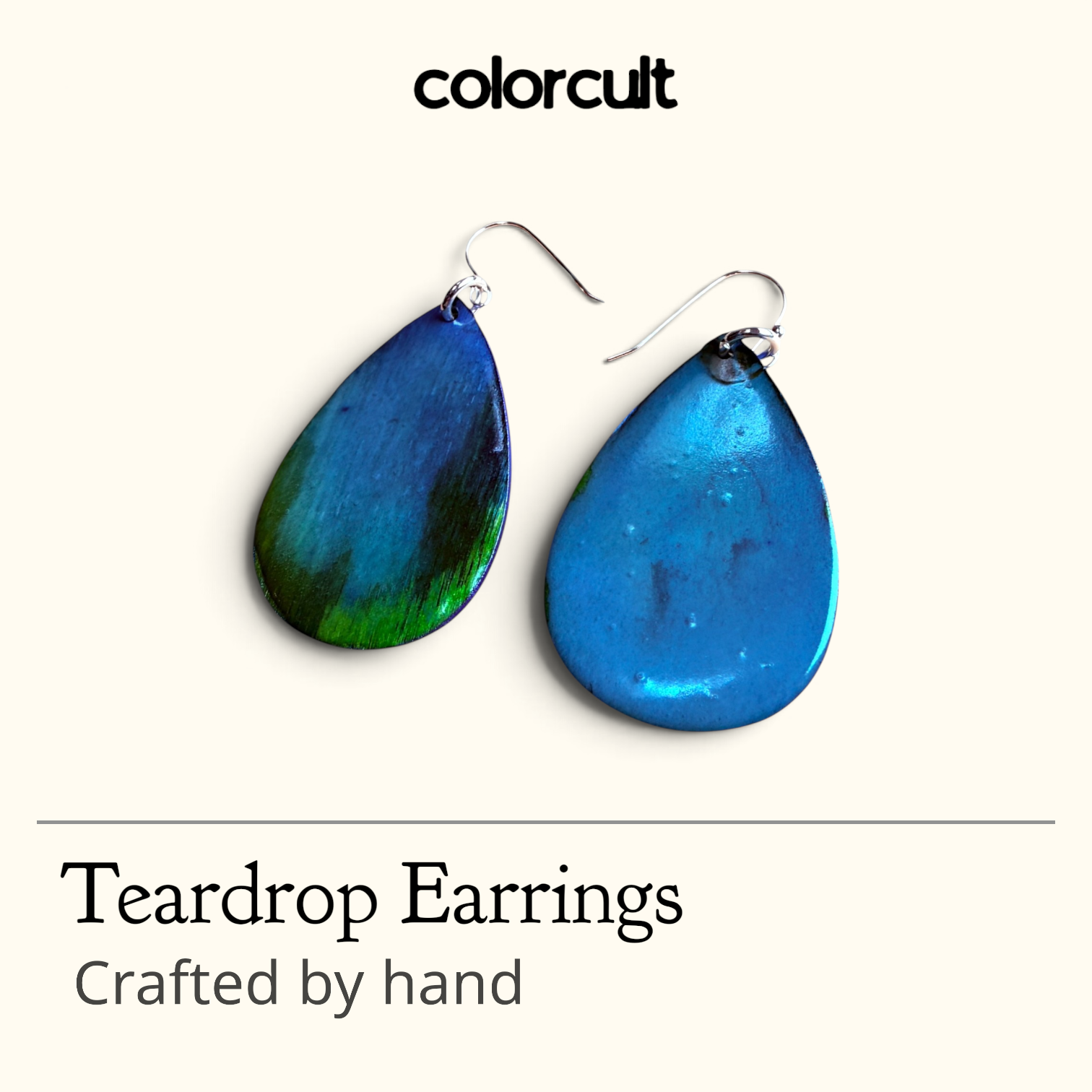 Reversible Glow in the Dark Teardrop Earrings 2.0