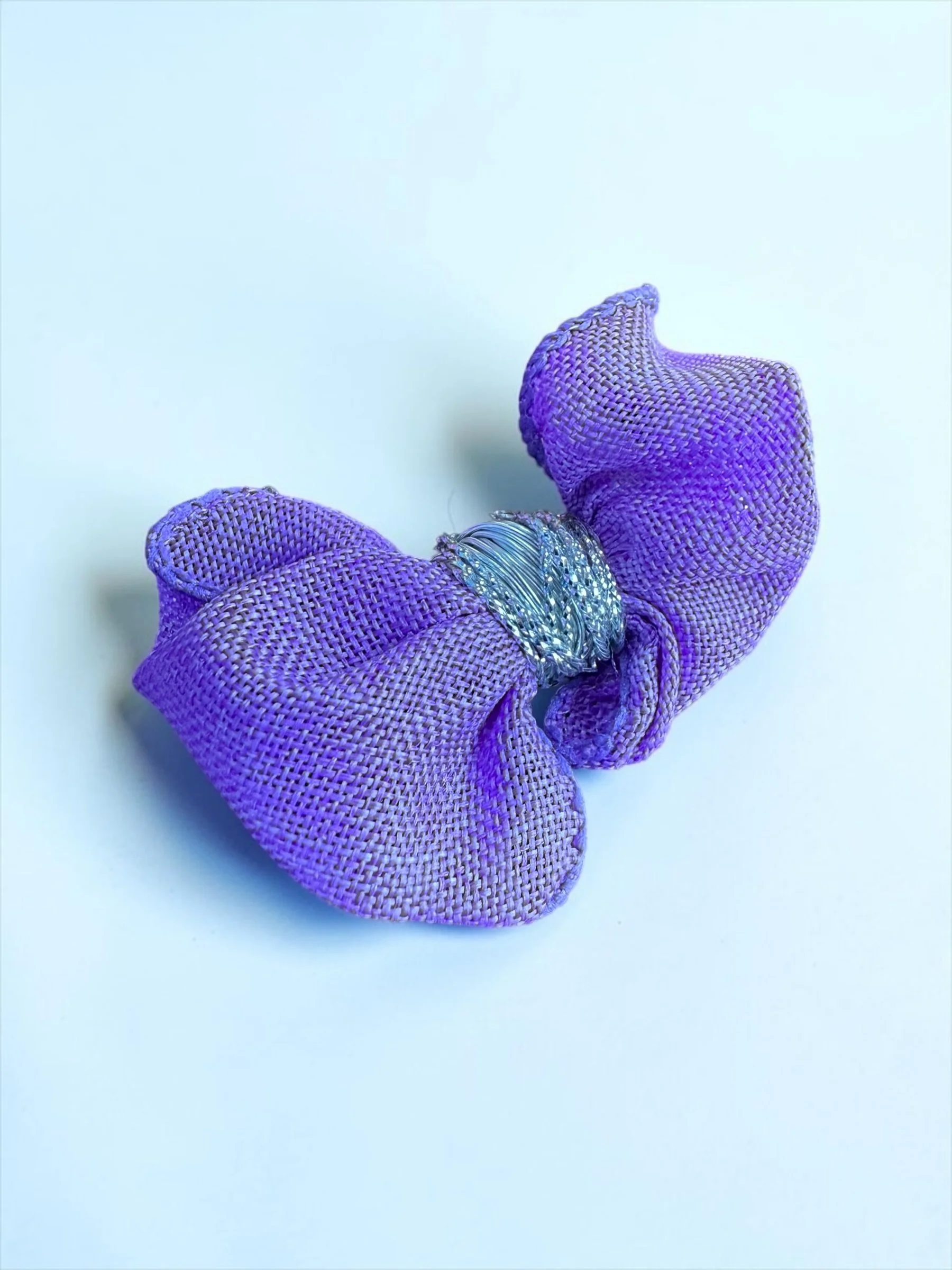 Tiny Purple Bow Hair Clip