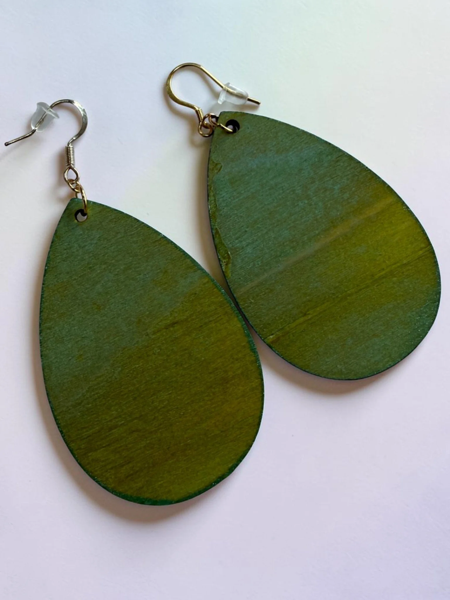 Pistachio Teardrop Earrings by Color Cult