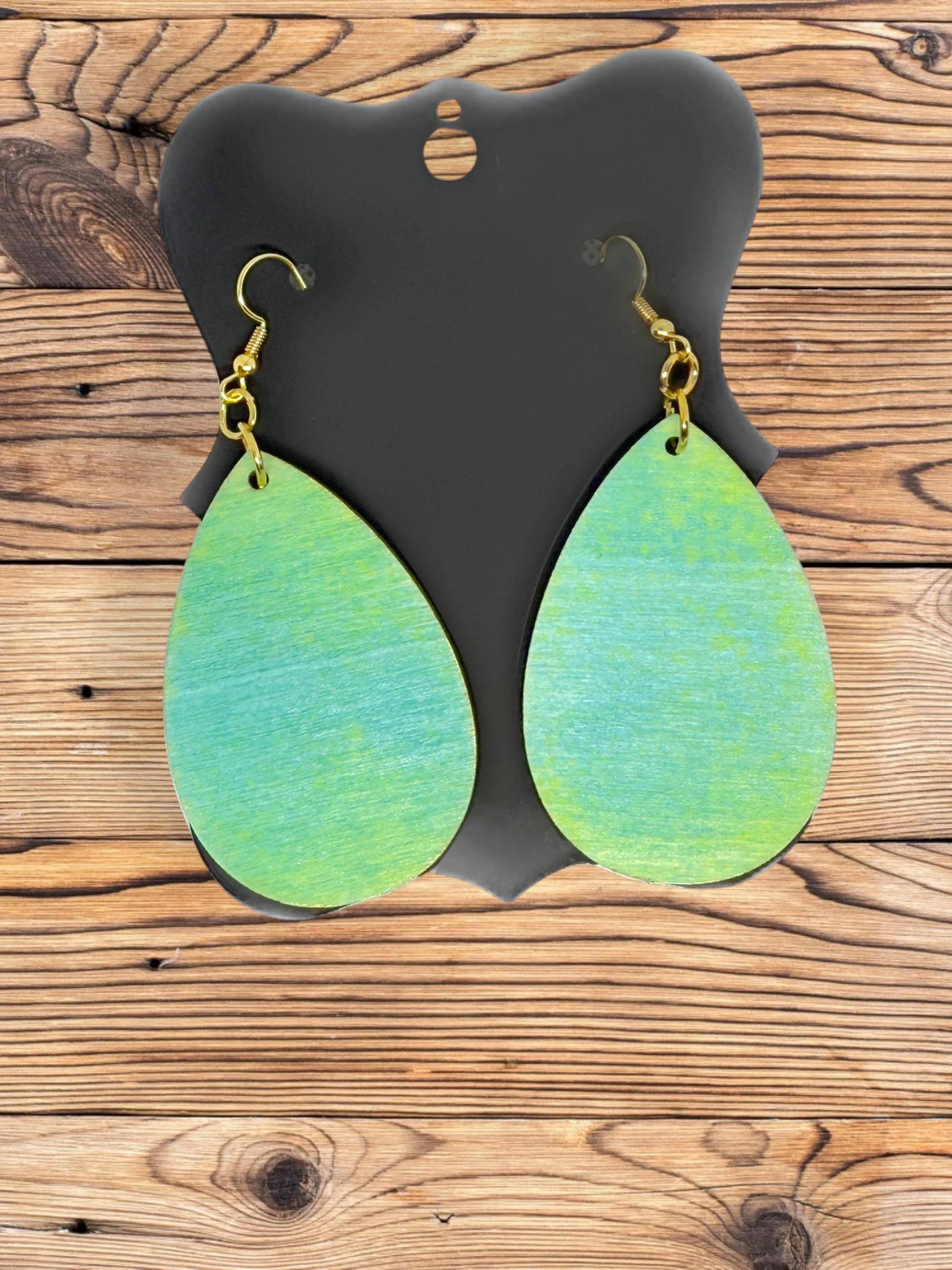 Cyan Teardrop Earrings