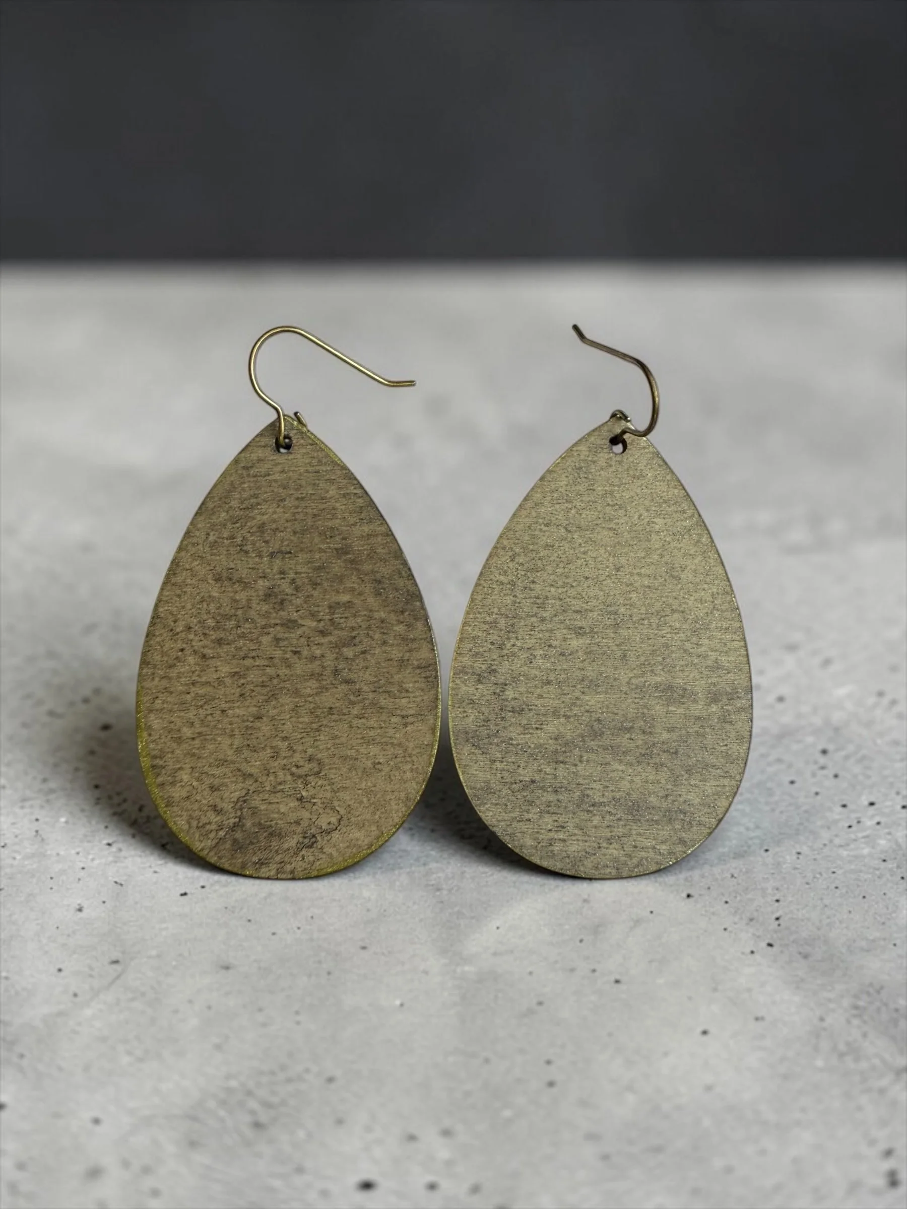 Metallic Heather Teardrop Earrings by Color Cult