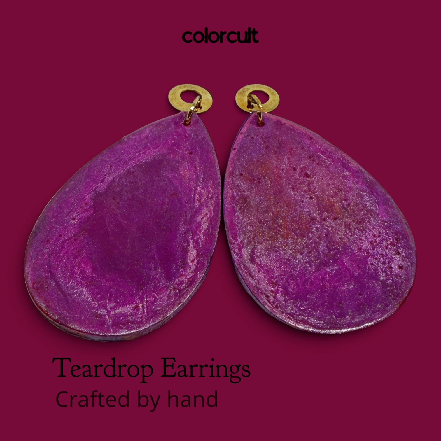 Distressed Royalty Teardrop Earrings