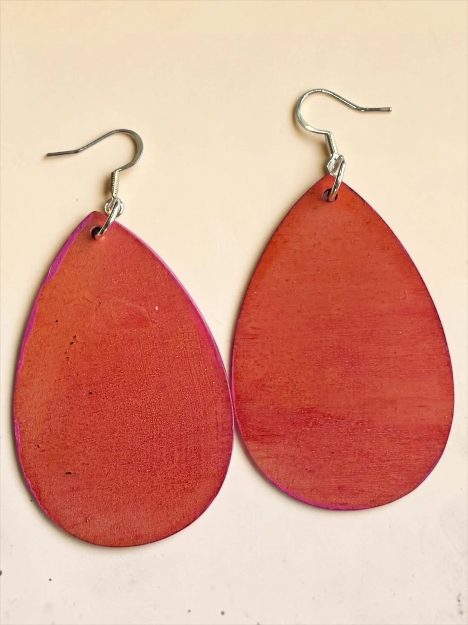 Persimmon Teardrop Earrings by Color Cult
