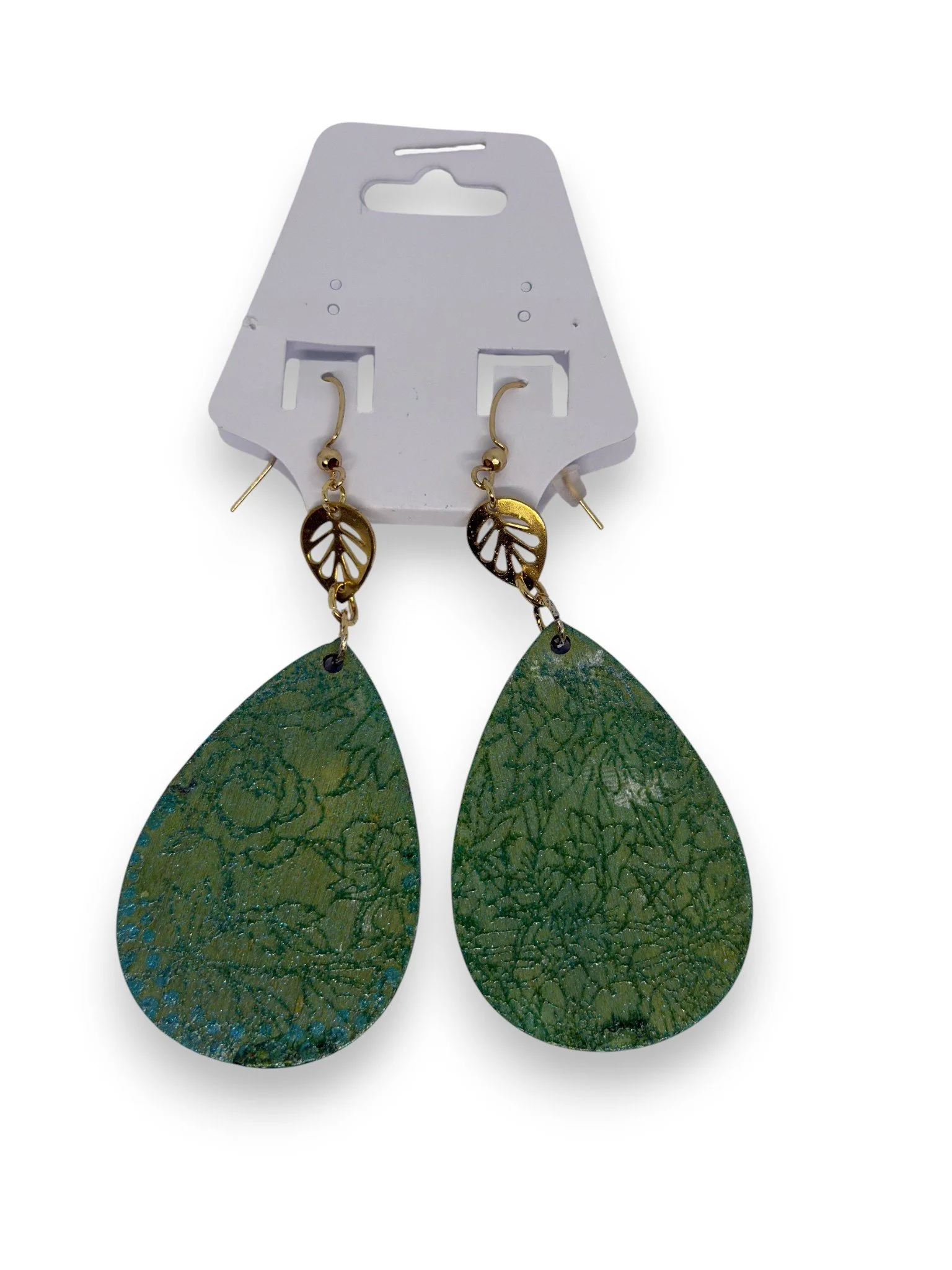 Leaf Teardrop Earrings by Color Cult