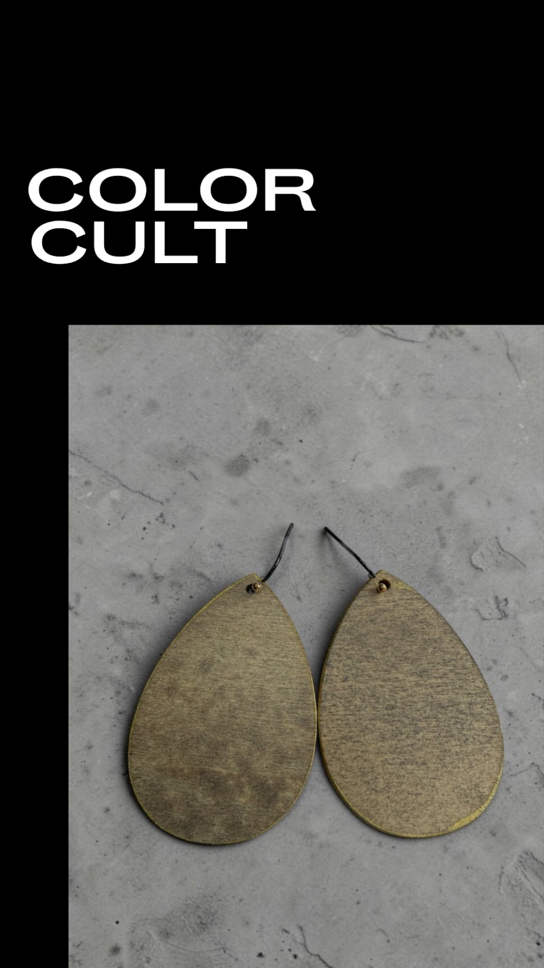 Metallic Heather Teardrop Earrings by Color Cult