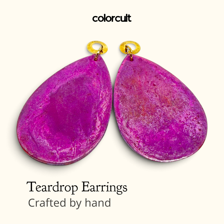 Distressed Royalty Teardrop Earrings