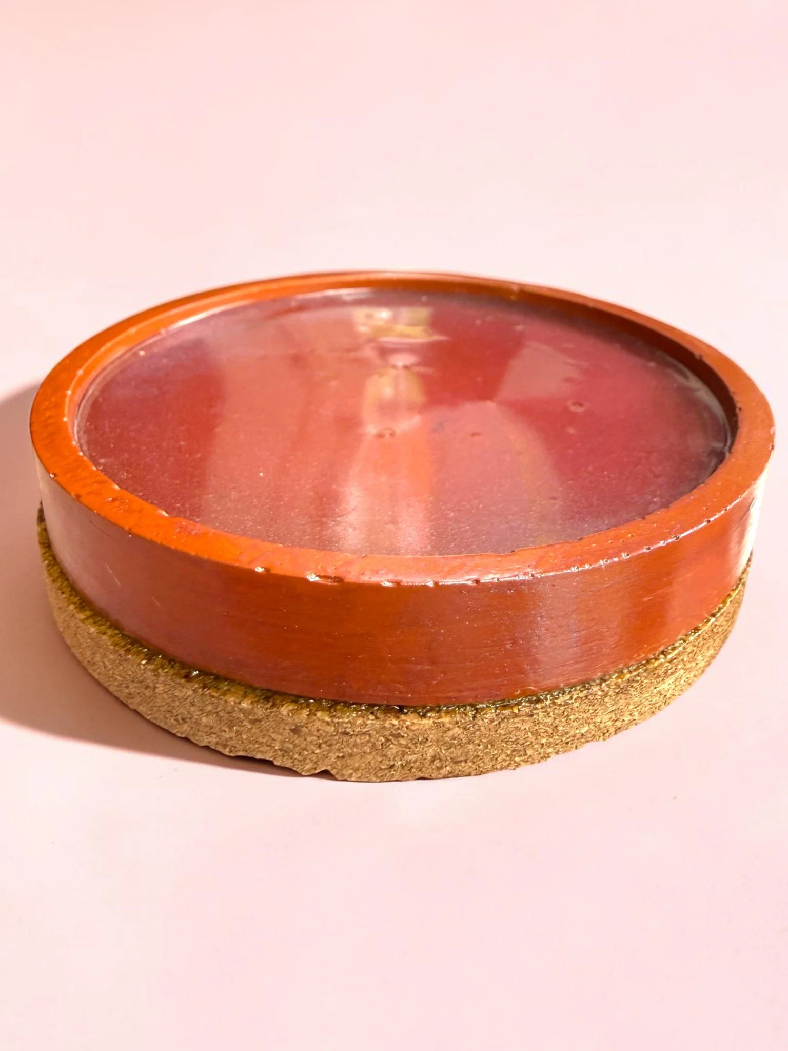 Colorshift Cement Trinket Dish - Rusty Raspberry