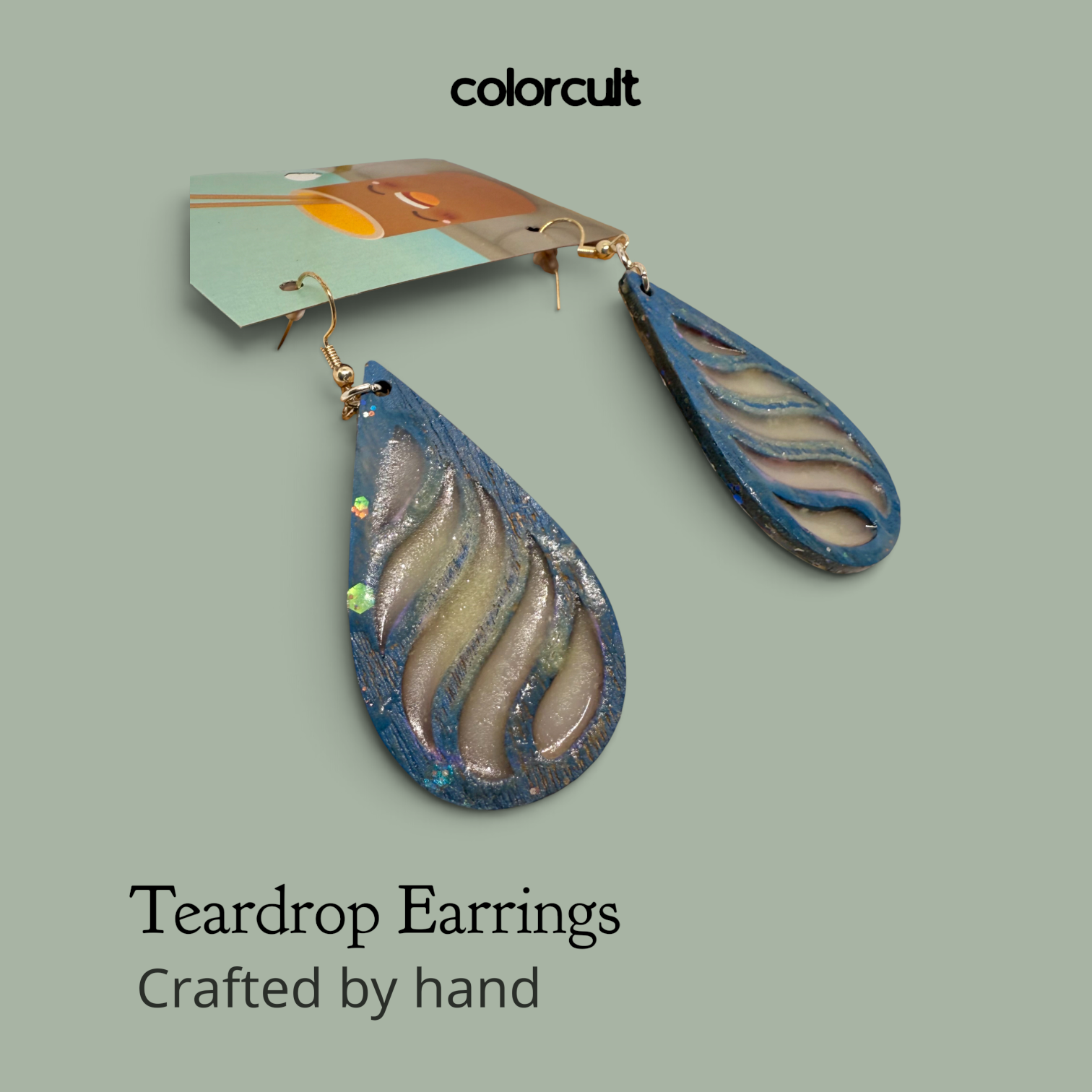 Night Waves Teardrop Earrings