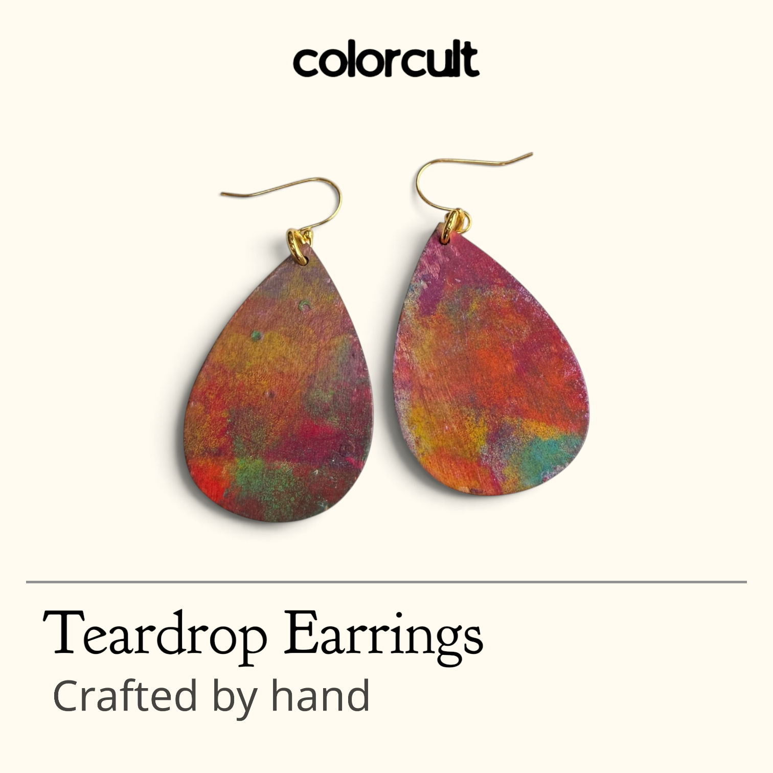 Multicolor Reversible Teardrop Earrings