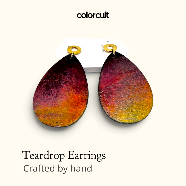 Sunset Spectrum Teardrop Earrings