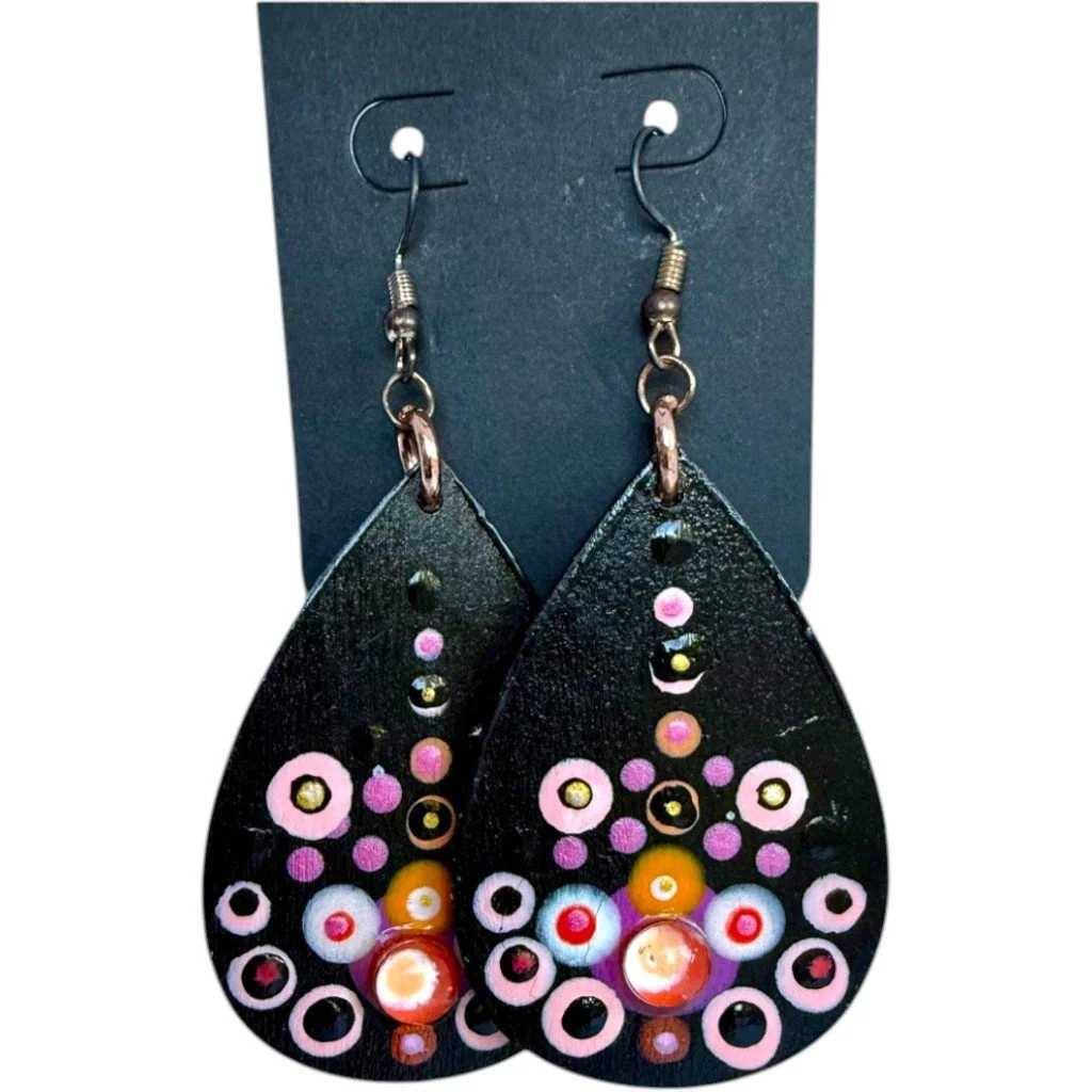 Mandala Teardrop Earrings by Color Cult