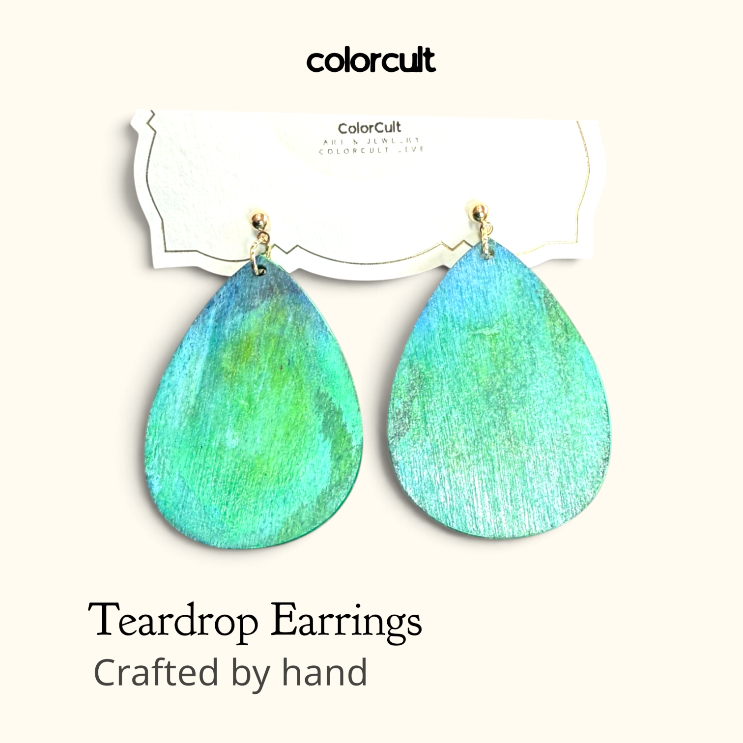 Earth Day Teardrop Earrings