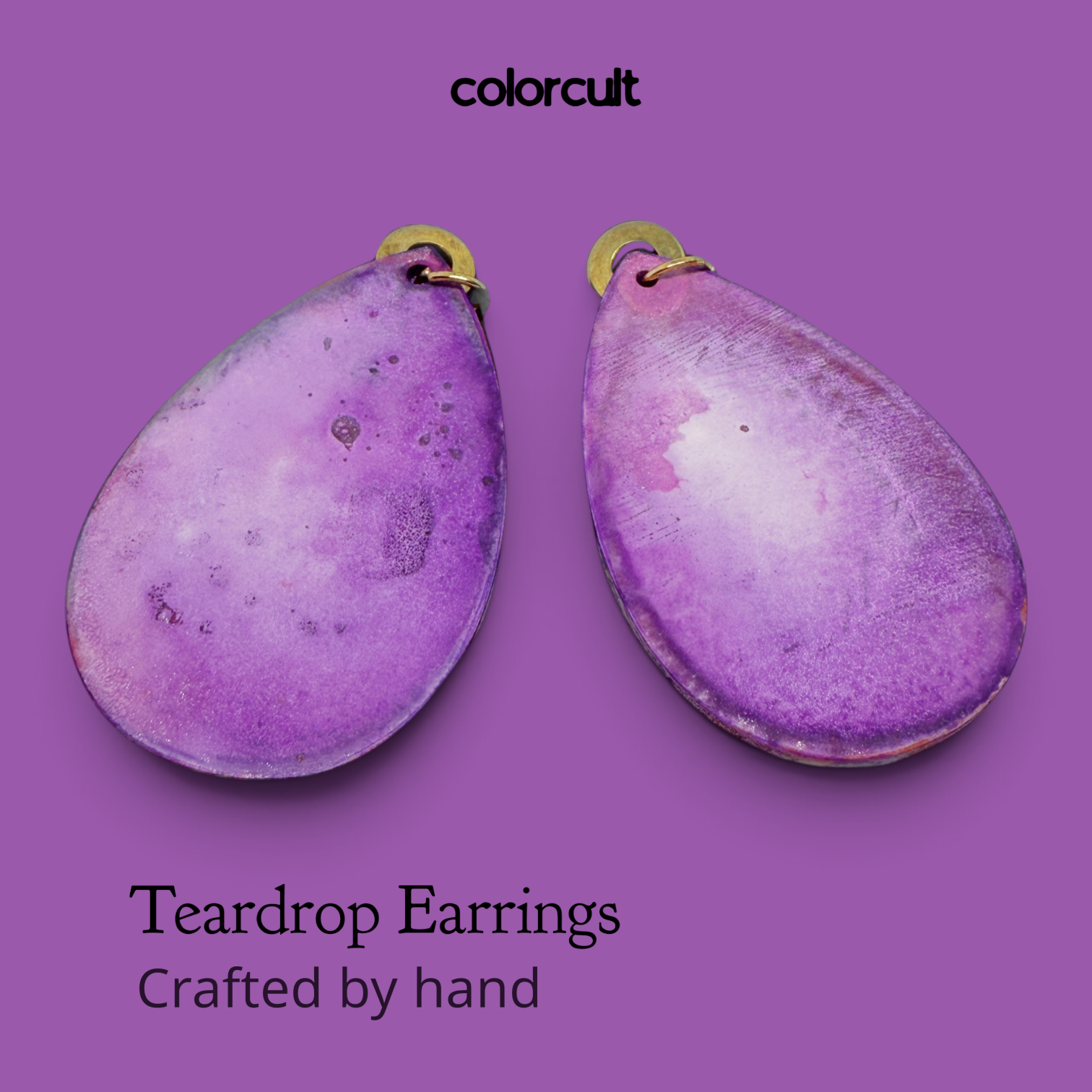 Distressed Royalty Teardrop Earrings by Color Cult