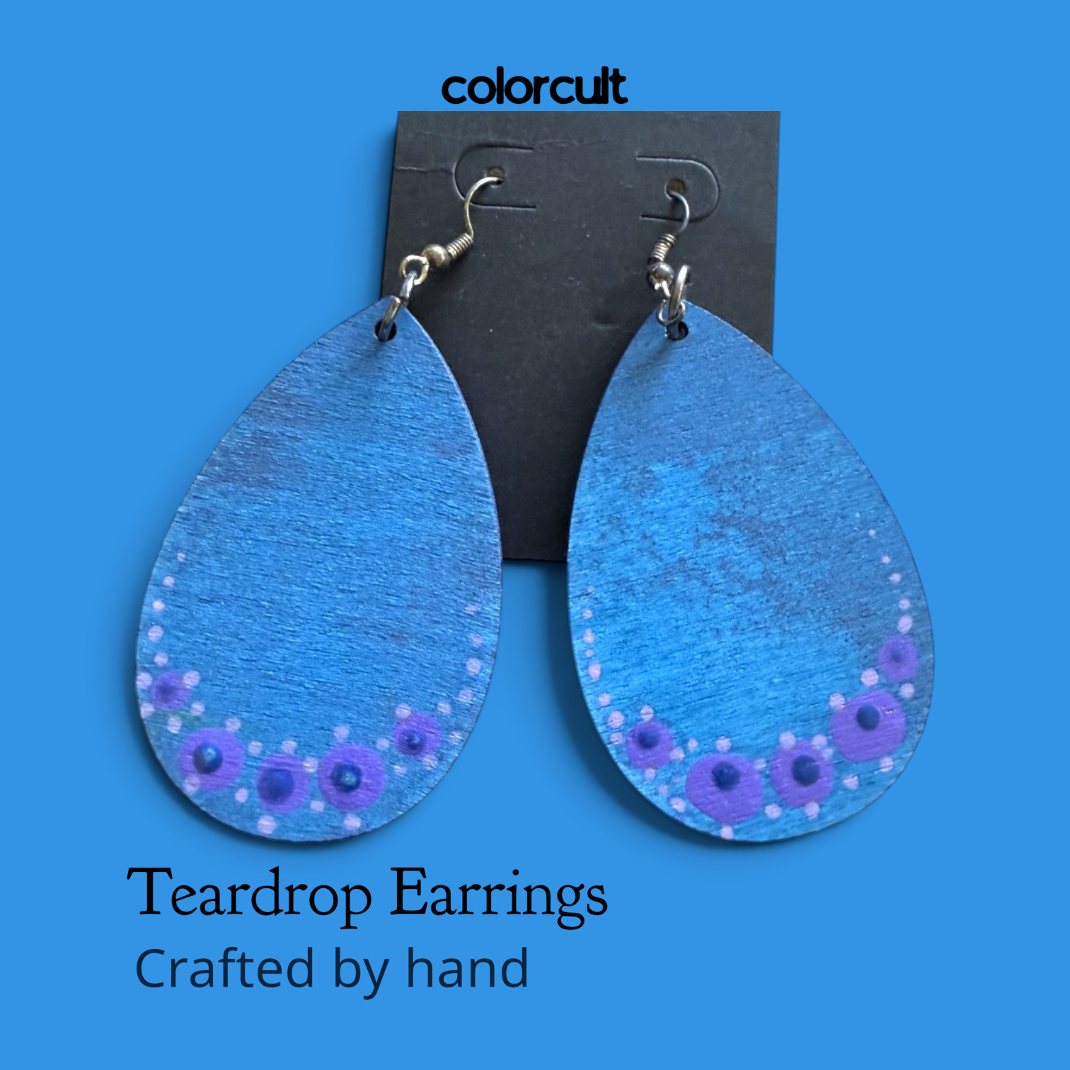 Night Salvia Teardrop Earrings