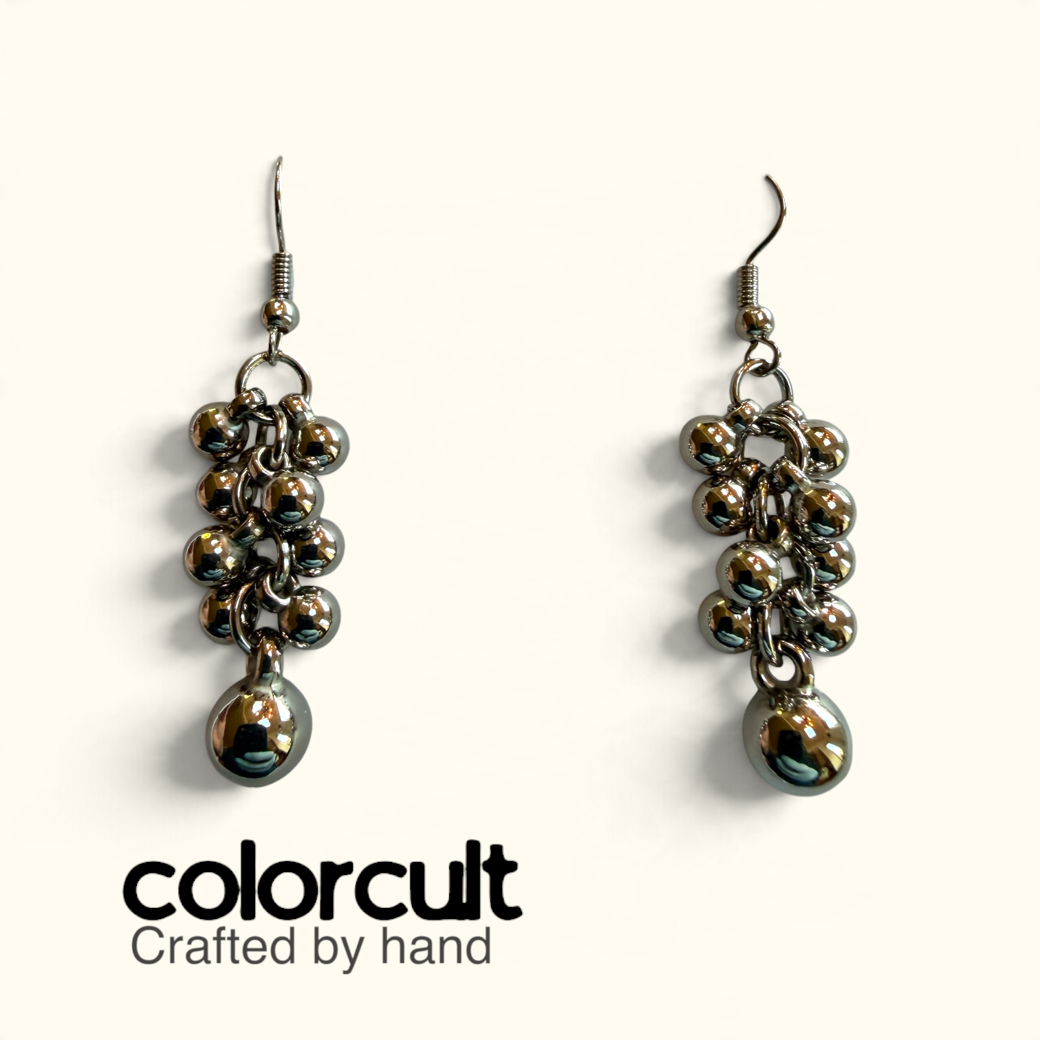 Polished Gunmetal Cluster Drop Earrings (2).PNG