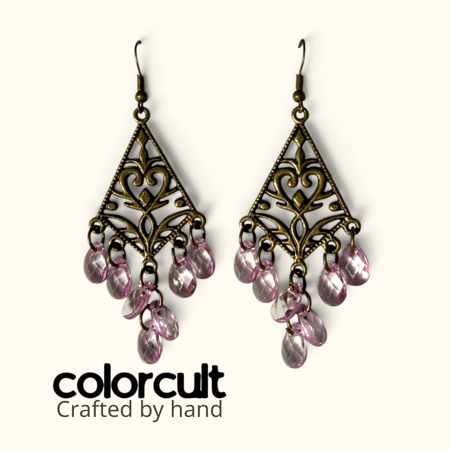 Orchid Filigree Crystal Fringe Chandelier Dangles