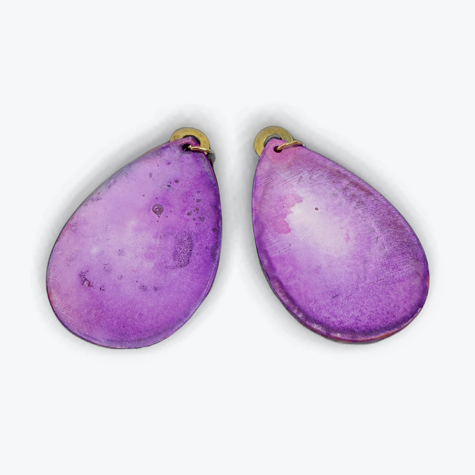 Distressed Royalty Teardrop Earrings by Color Cult