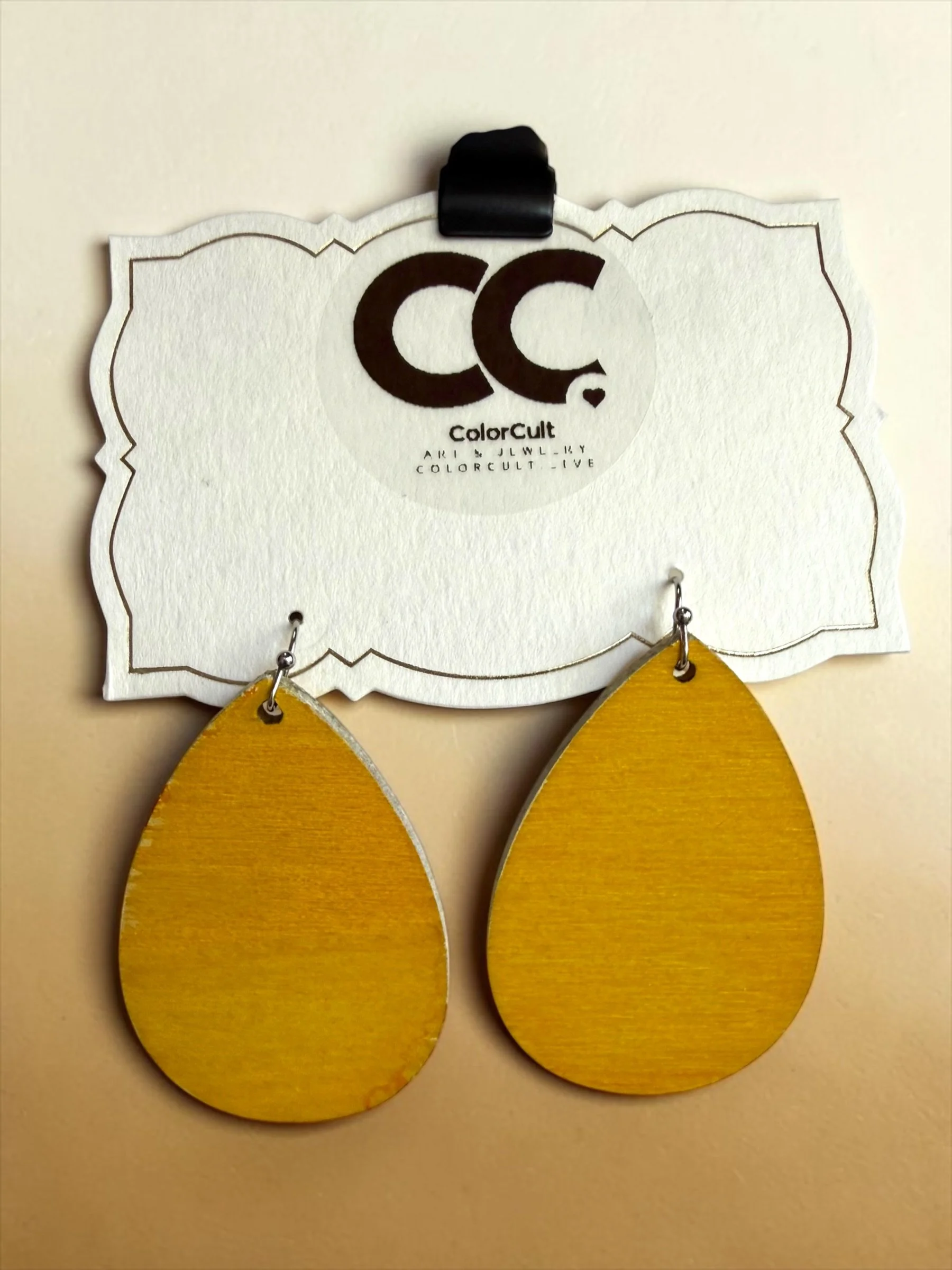Mellow Yellow Teardrop Earrings by Color Cult