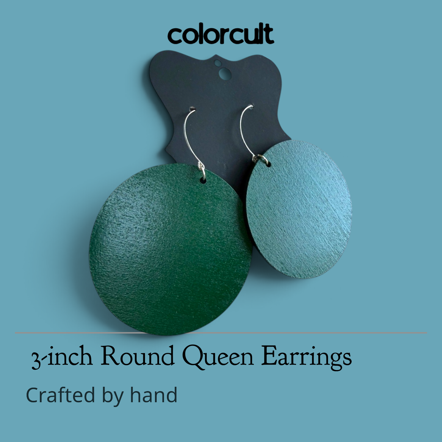 Forest Green Gloss Queen Earrings