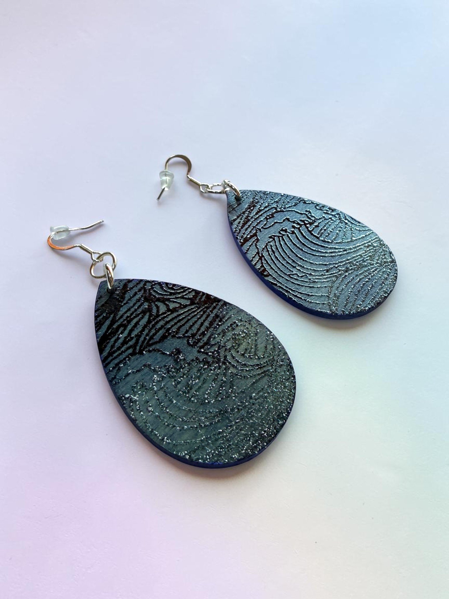 Japanese Seas Teardrop Earrings by Color Cult