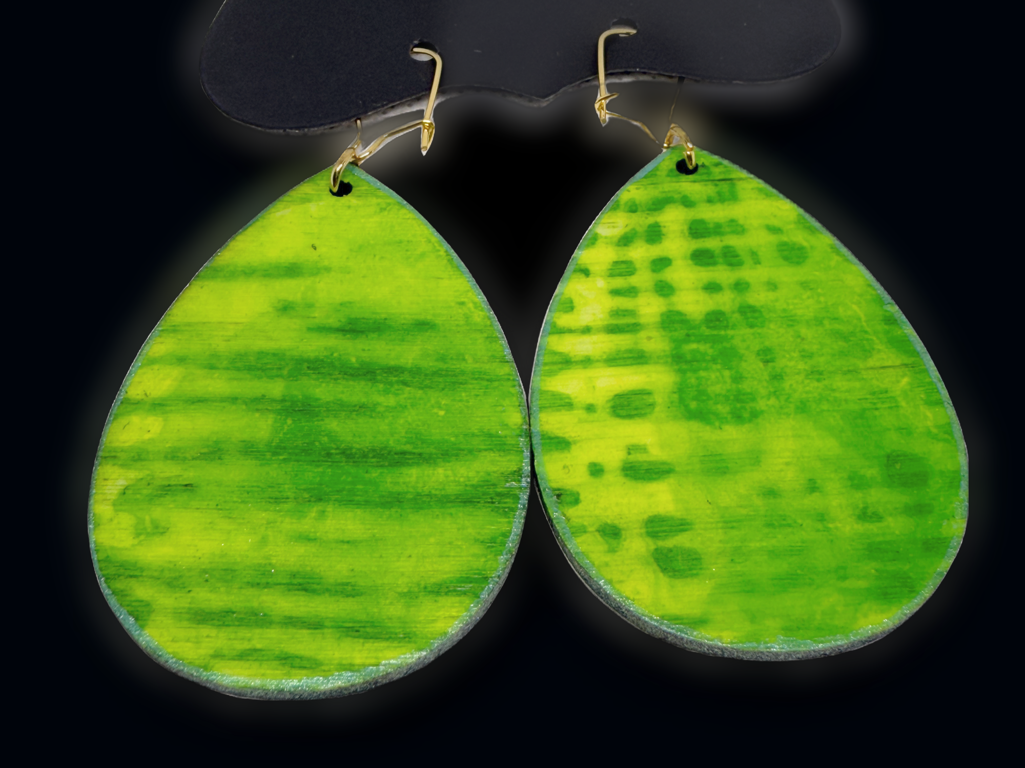 Chartreuse Teardrop Earrings