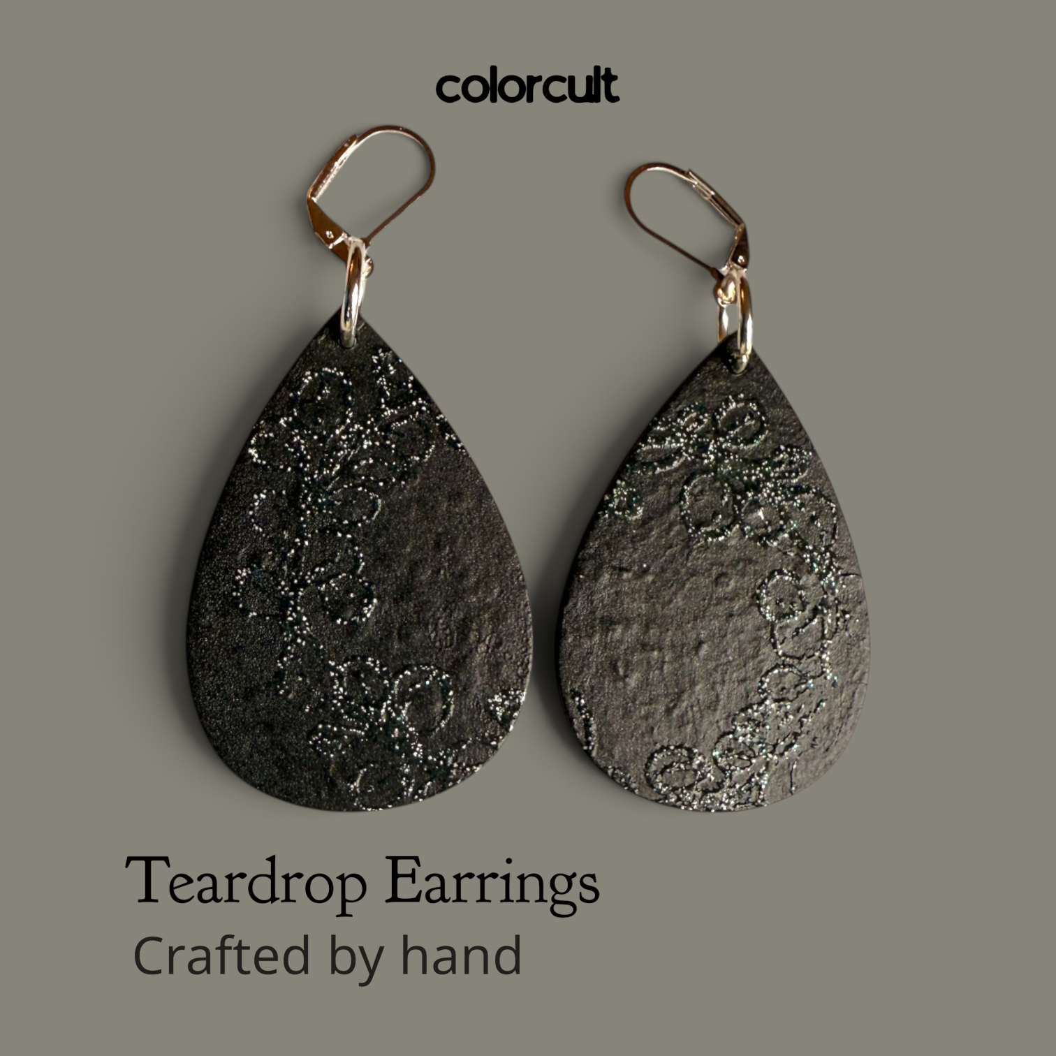 Boho Black Dress Teardrop Earrings