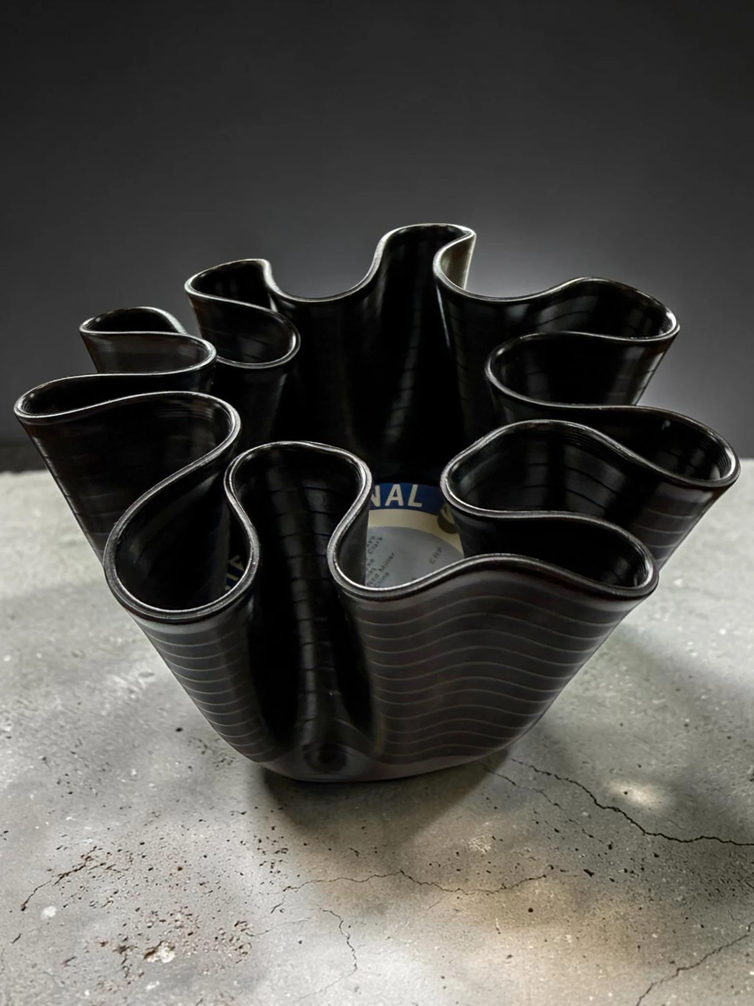 Hand Sculpted Vinyl Bowl: 1973 Best of Country Music