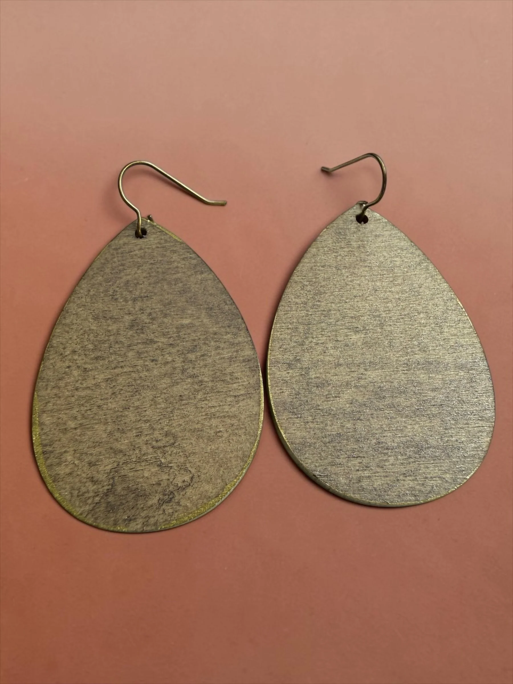 Metallic Heather Teardrop Earrings by Color Cult