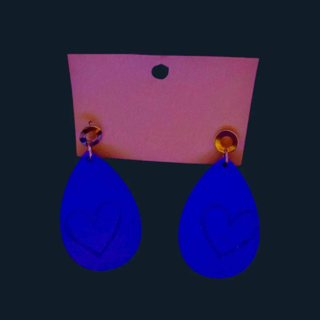 Allium Purple UV Teardrop Earrings by Color Cult