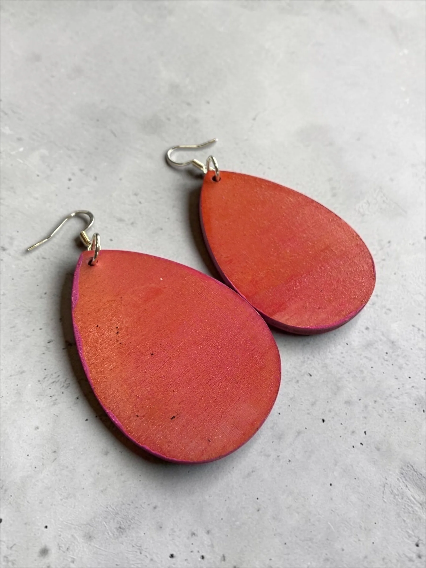 Persimmon Teardrop Earrings by Color Cult