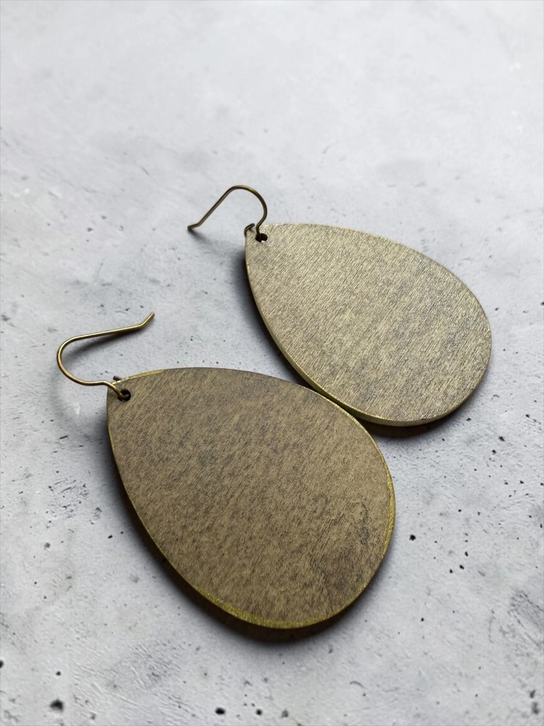 Metallic Heather Teardrop Earrings by Color Cult