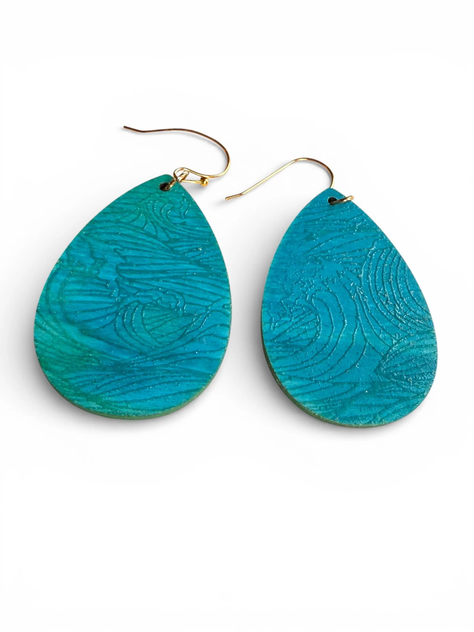 Embossed Teardrop Glow Earrings by Color Cult