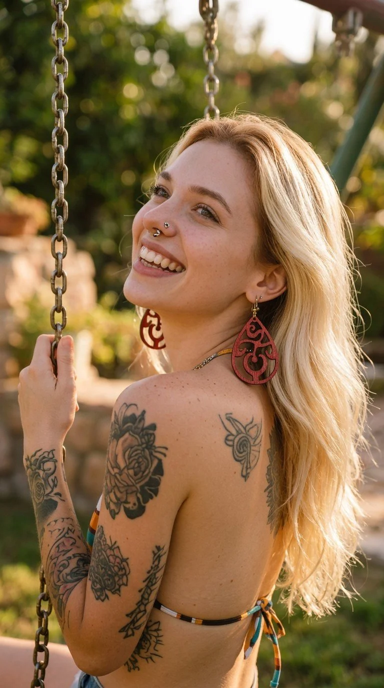 Shiva wearing Color Cult Cameo Teardrop Earrings.jpg