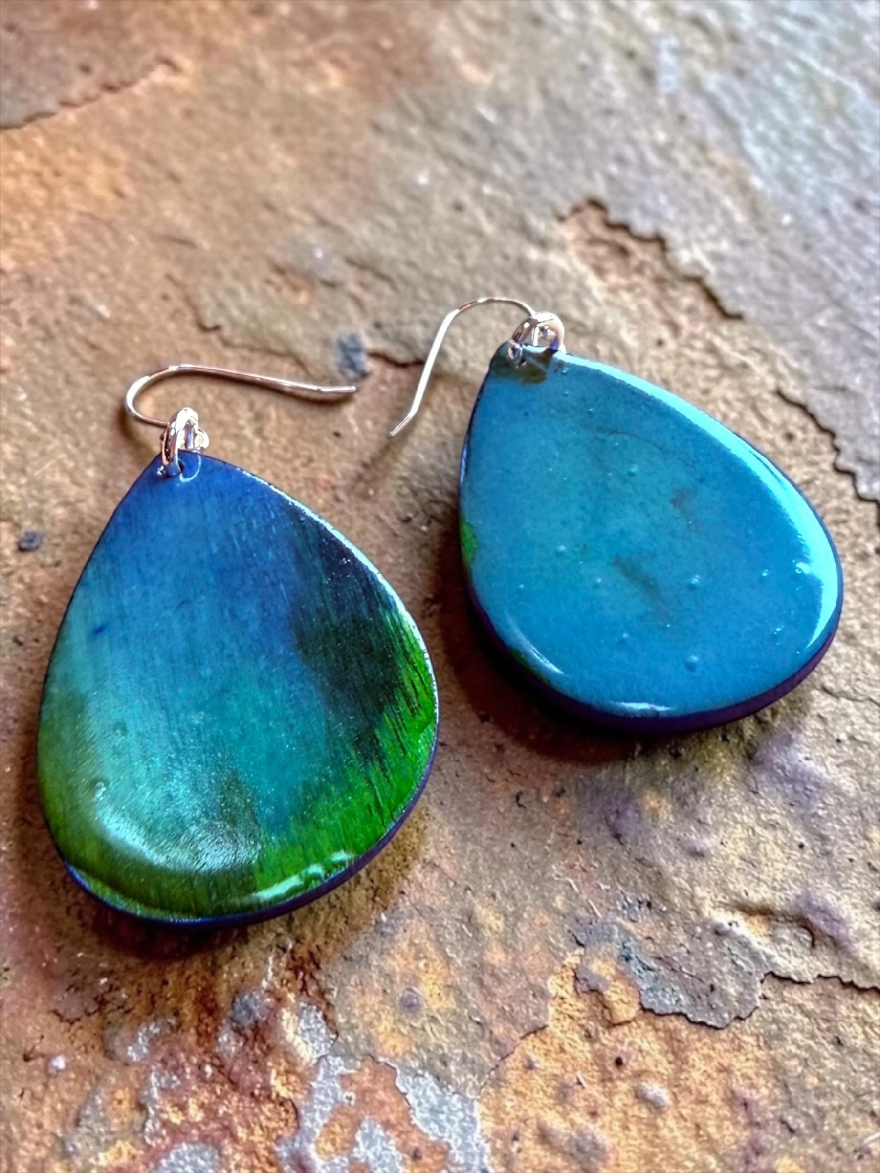Reversible Glow in the Dark Teardrop Earrings by Color Cult