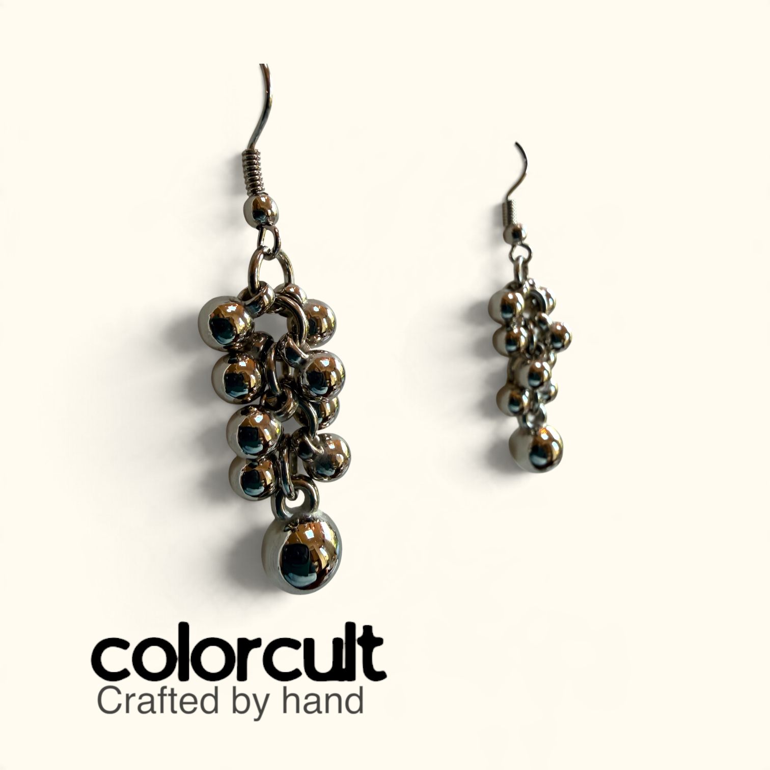 Polished Gunmetal Cluster Drop Earrings (1).PNG