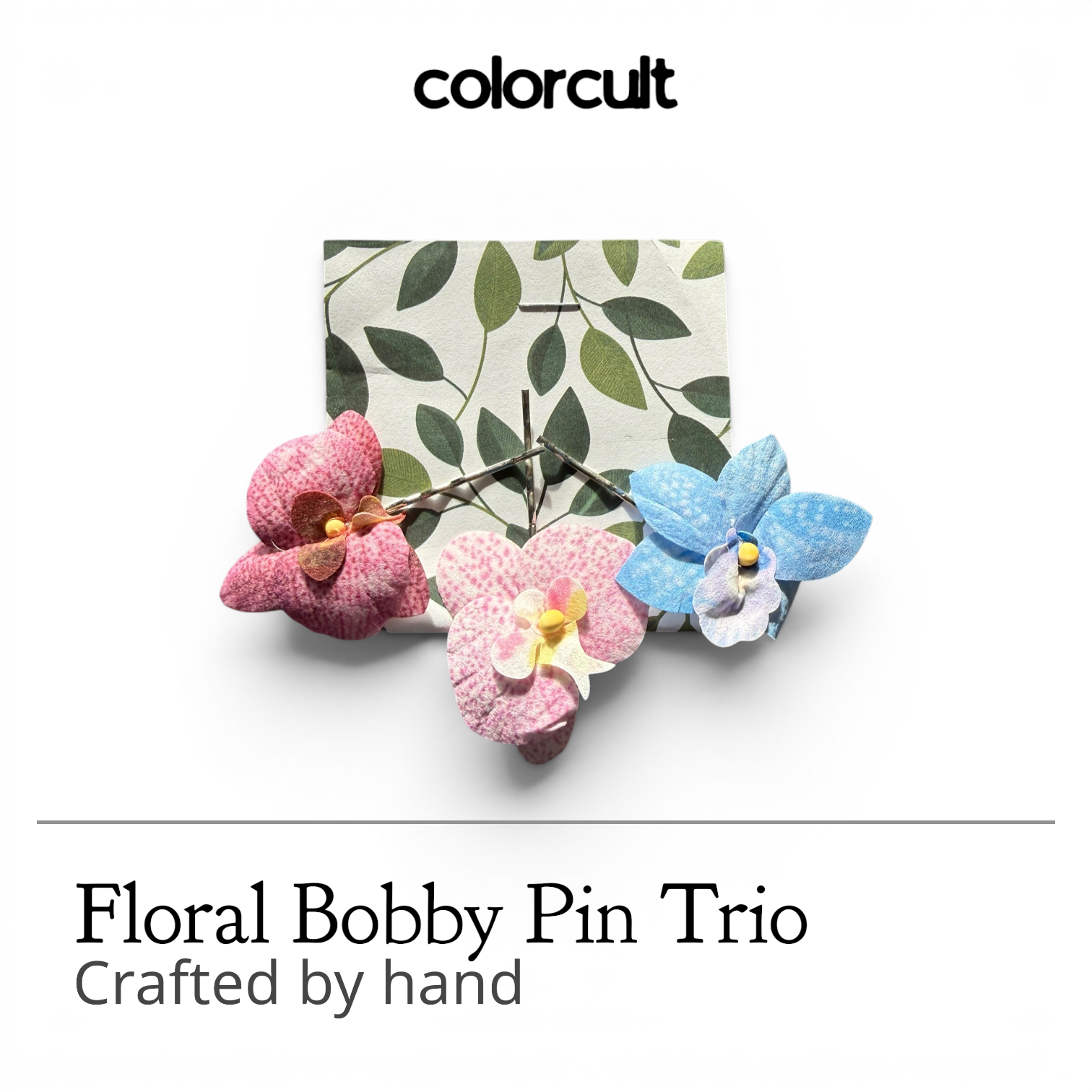 Orchid Bobby Pin Trio
