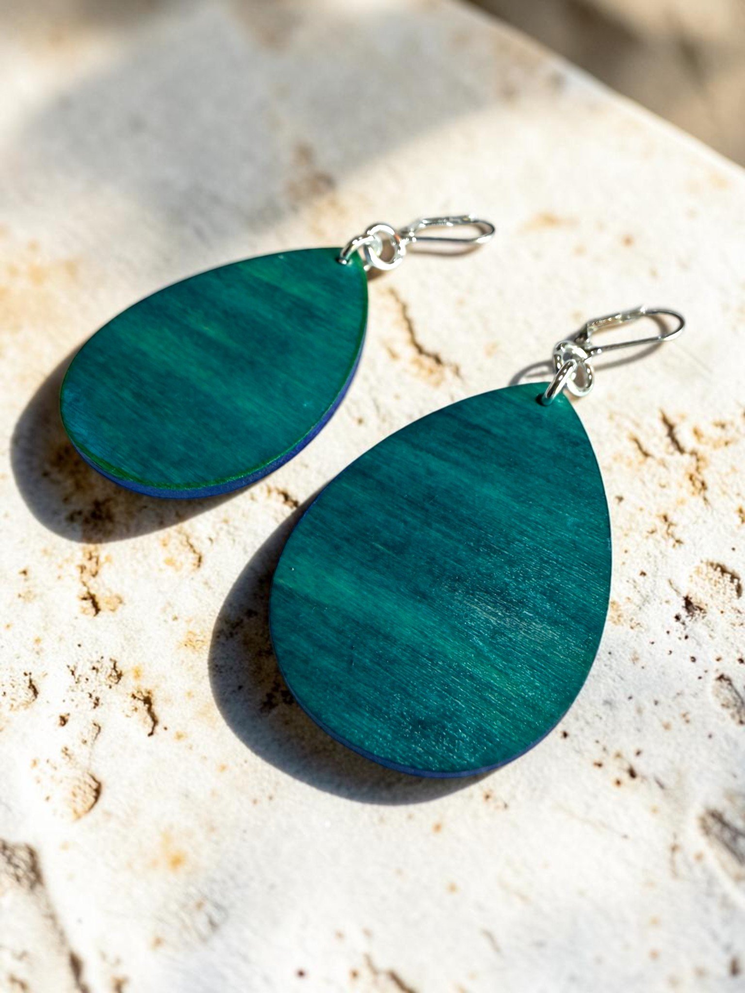Silver Seas Teardrop Earrings by Color Cult