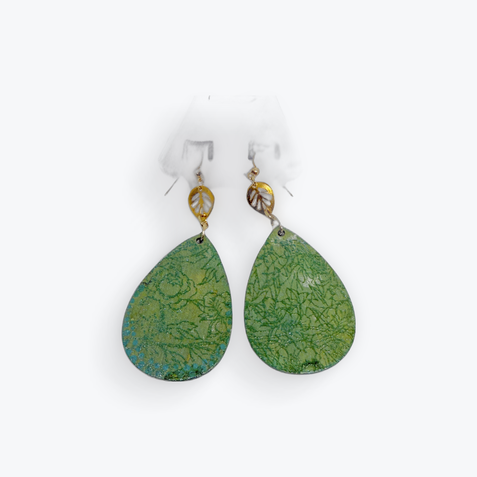 Leaf Teardrop Earrings by Color Cult
